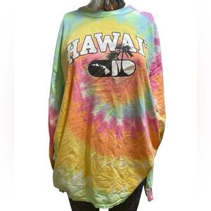 Hawaii Tie-Dye Crew Neck Sweater